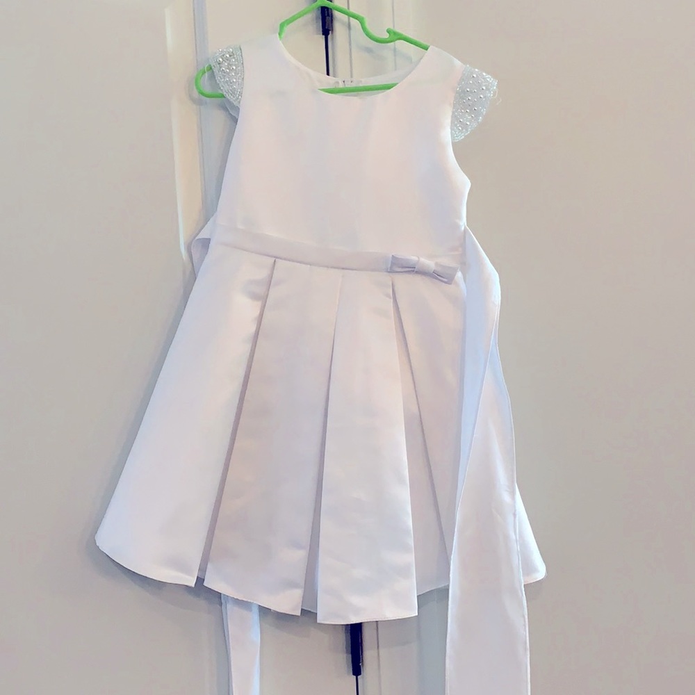 White dress with Pearl Accents